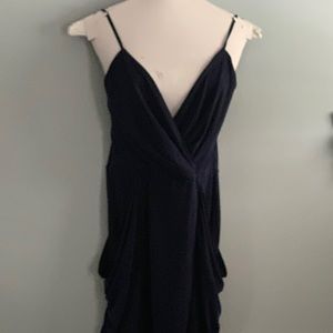BCBG Midnight dark blue silky bodycon dress.Size M